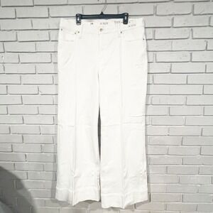 J. Crew Minimalist High Rise White Denim Jeans Size 34
